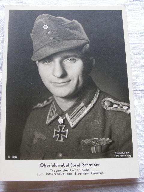 Oberfeldwebel Josef Schreiber WH Ritterkreuzträger Portrait 4119