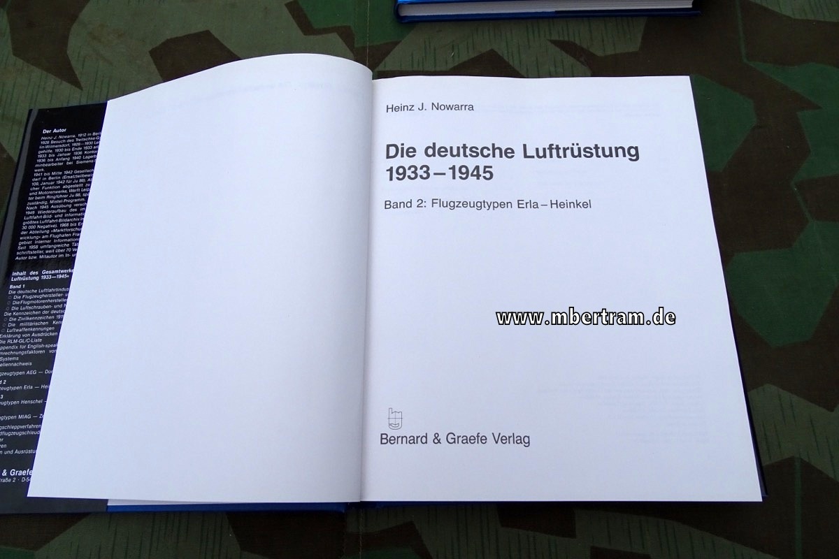 Nowarra, Heinz J.:Die deutsche Luftrüstung 1933 - 1945. 4 Bände, Flugzeugtypen von A-Z