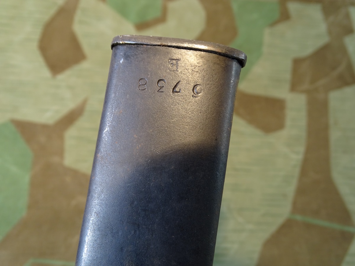 Scheide für spanisches K 98 Mauser Bajonett M 1941 " La Coruna " , gut erhalten