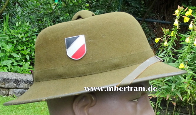 Wehrmacht Afrikakorps Tropenhelm, oliver Filz, 2 Embleme