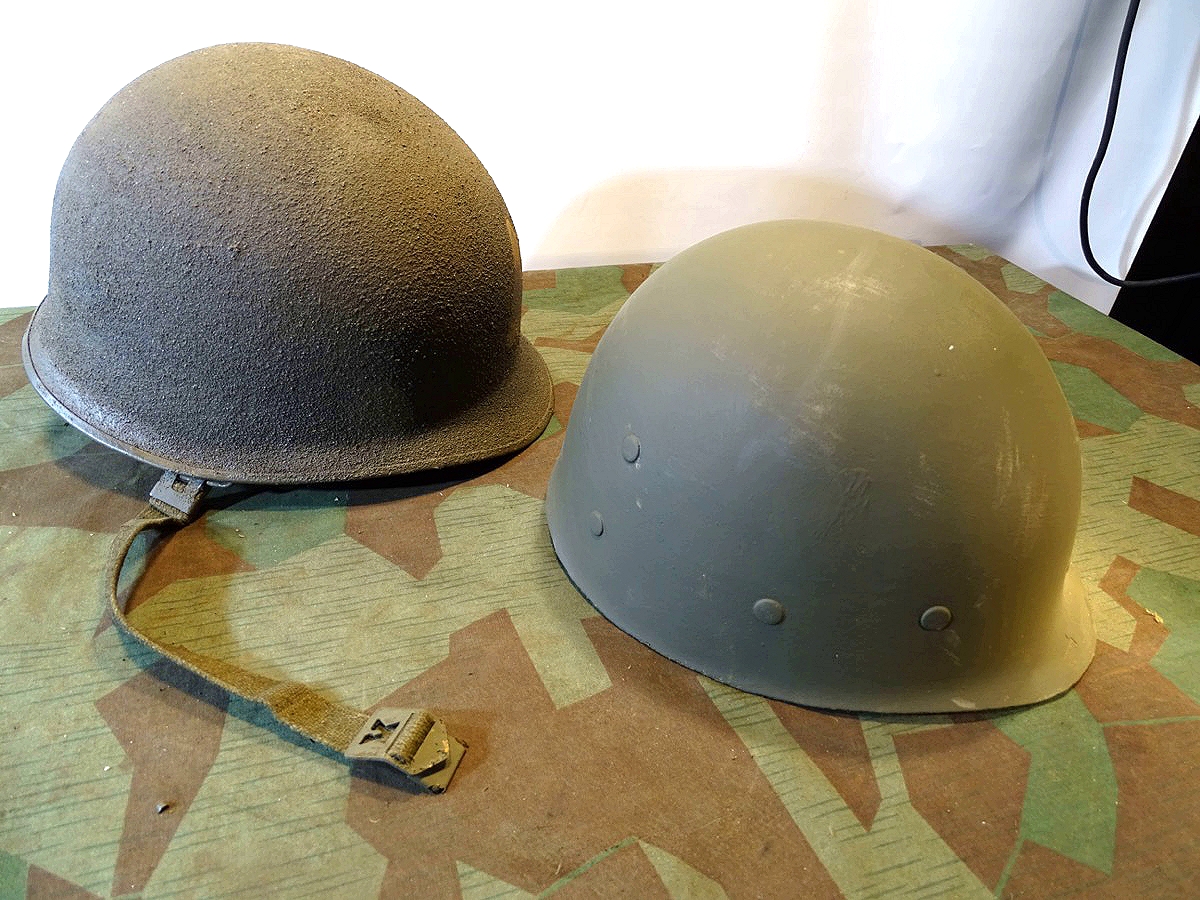 US Stahlhelm 2. Weltkrieg Modell  1944. "Old Ironsides" neu lackiert. 