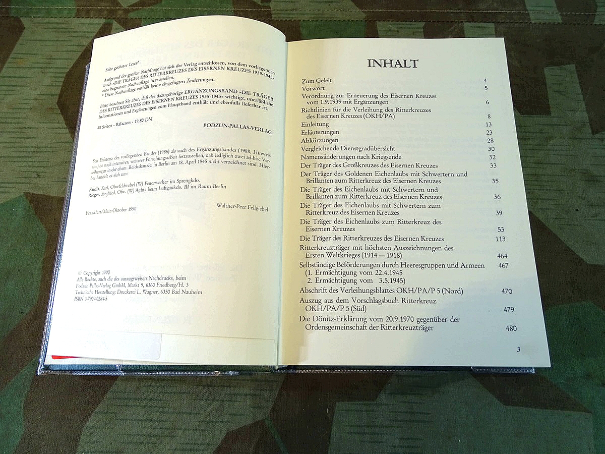 W.P. Fellgiebel:  Die Träger des Ritterkreuzes des eisernen Kreuzes 1939-45, Alle Wehrmachtsteile u.d. Waffen SS