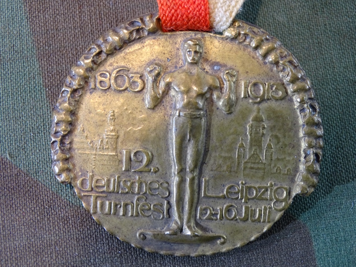 Medaille 12. deutsches Turnfest Leipzig 1863-1913. 12.-16. Juli 1913
