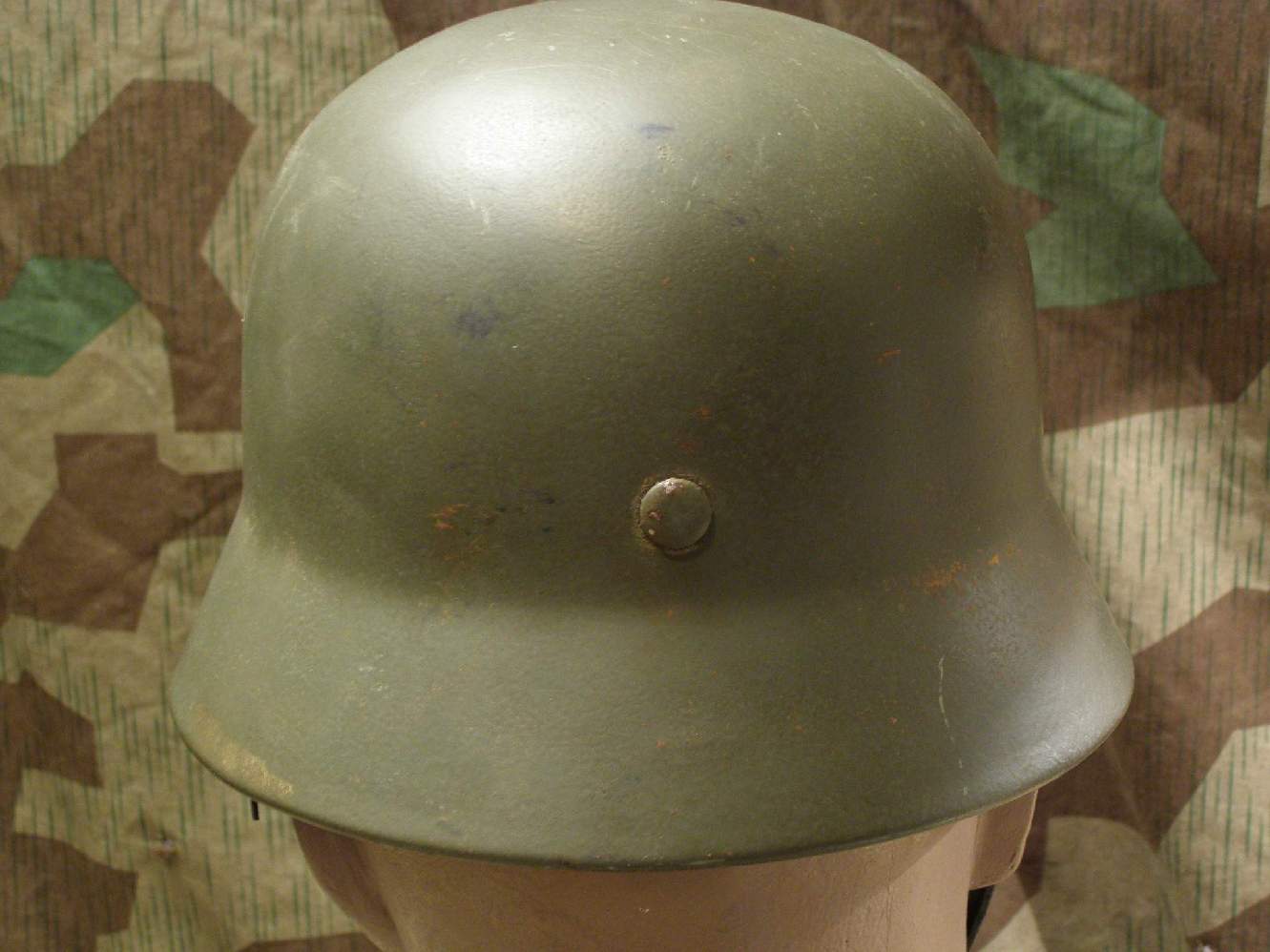 Waffen SS Stahlhelm, M 40, schön Restauriert, neu lackiert