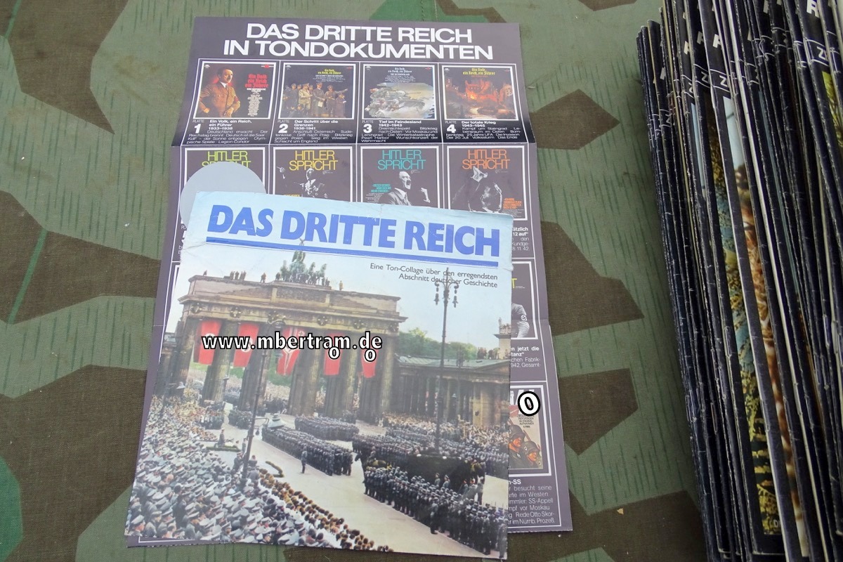 Dokumentation Das Dritte Reich, II. Weltkrieg ,48 Stück,  Heft 17-65 mit Schallplatte