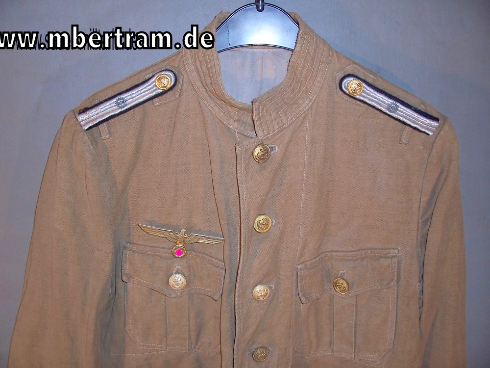 Kriegsmarine Tropenfeldbluse, Fähnrich zur See ( Maschinenpersonal )