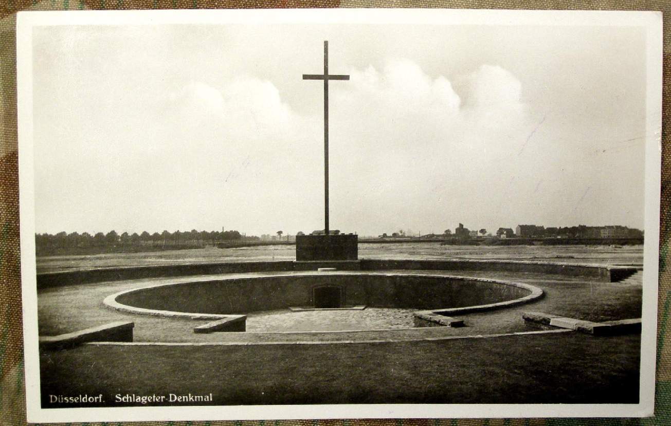 Propaganda Postkarte " Düsseldorf Schlageter Denkmal"