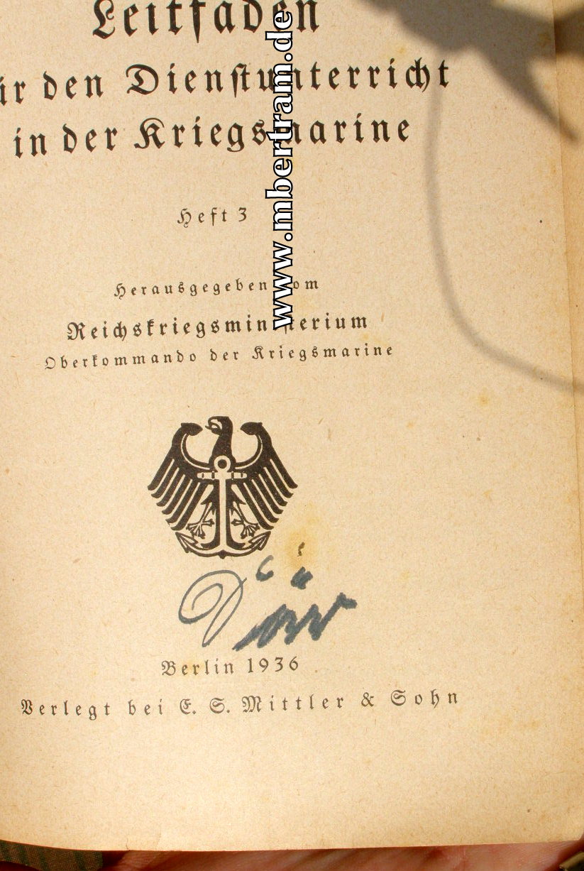 Leitfaden für den Dienstunterricht i.d. Kriegssmarine, 1936