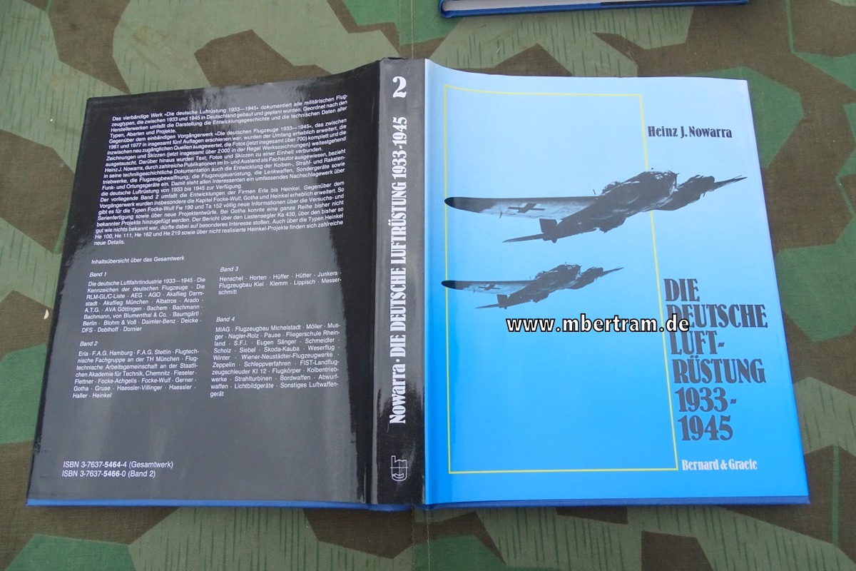 Nowarra, Heinz J.:Die deutsche Luftrüstung 1933 - 1945. 4 Bände, Flugzeugtypen von A-Z