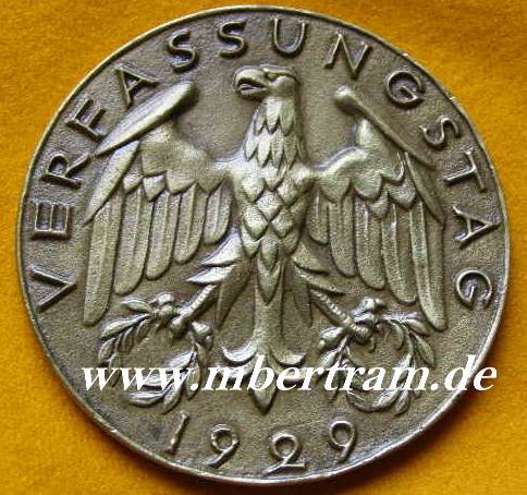 Ehrenpreis des Reichspräsidenten.1929 silber. 7cm, Tüte