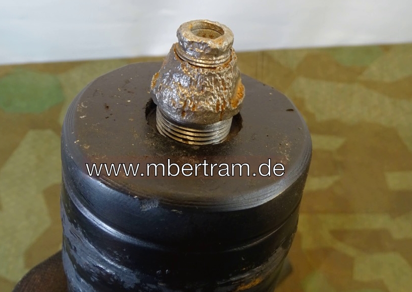 Wehrmacht Deko Sturmgeschütz Panzer Granate 7,5cm KWK 40 mit Hülse u Bodenschraube u Zündschraube