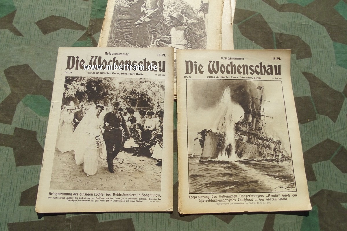 Die Wochenschau- 13 Hefte, 1. Weltkrieg