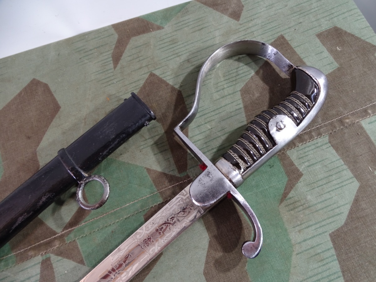 Garde Artillerie Säbel von WKC mit sehr schöner Ätzung " Reiter Abt. 4 Garde Artillerie Feld Art. Rgt." 
