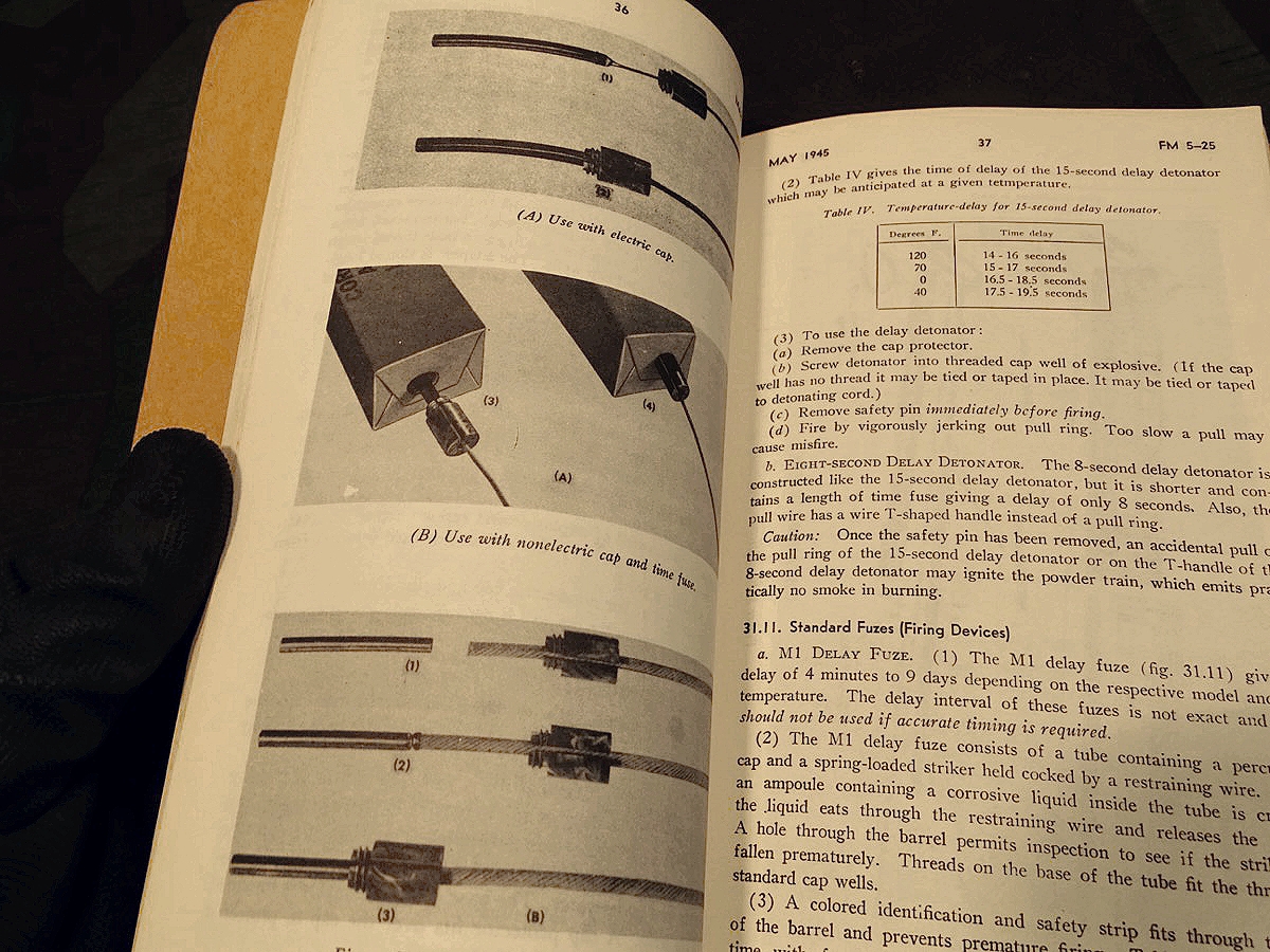 Department of the Army Field Manual FM 5-25, Explosives and Demolitions 1945