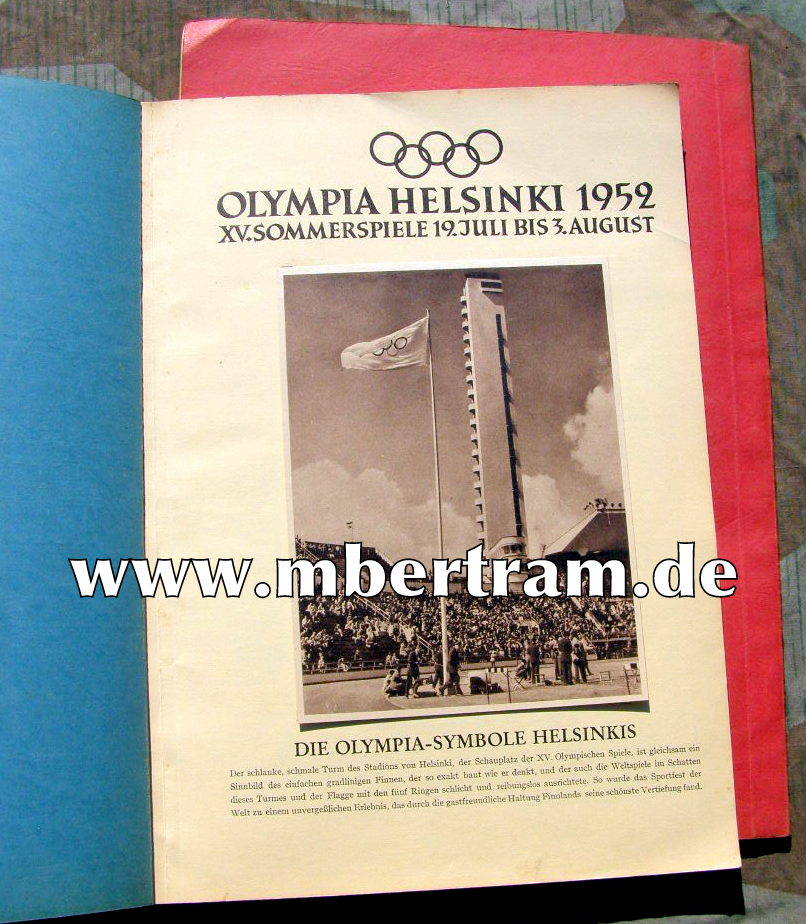 Olympiade Helsinki 1952, XV. Sommerspiele/VI. Winterspiele