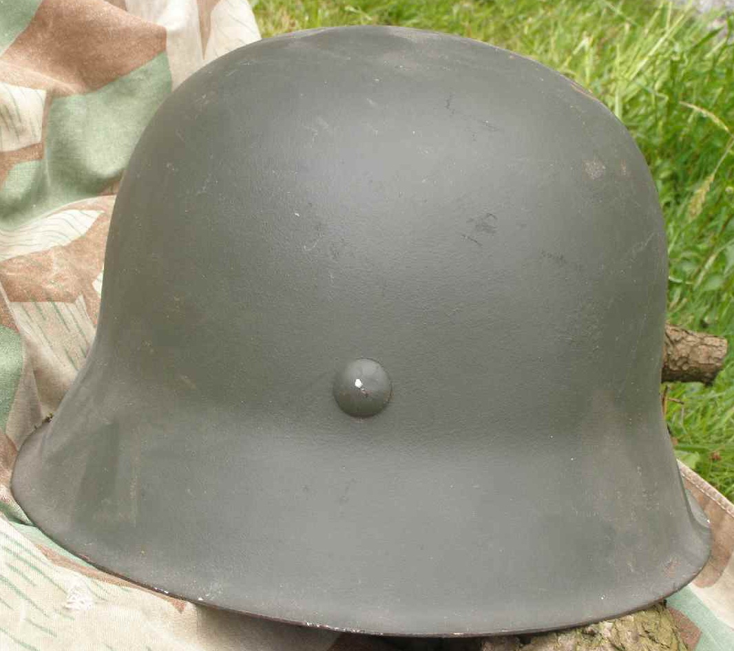 Waffen SS Stahlhelm, M 42, orginal Ring, neu Lackiert