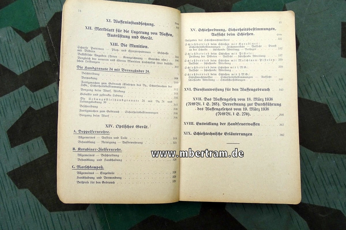 Dienstanweisung: Waffentechnischer Leitfaden für die Ordnungspolizei, 1940, SELTEN