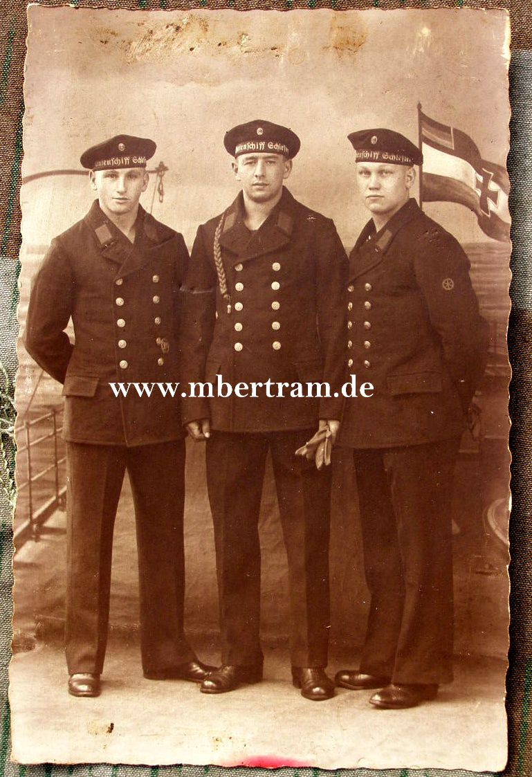 Foto 3 Matrosen Lienienschiff Schleswig, Reichsmarine | 9915