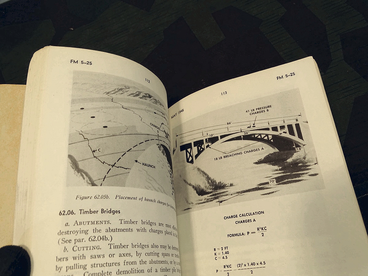 Department of the Army Field Manual FM 5-25, Explosives and Demolitions 1945