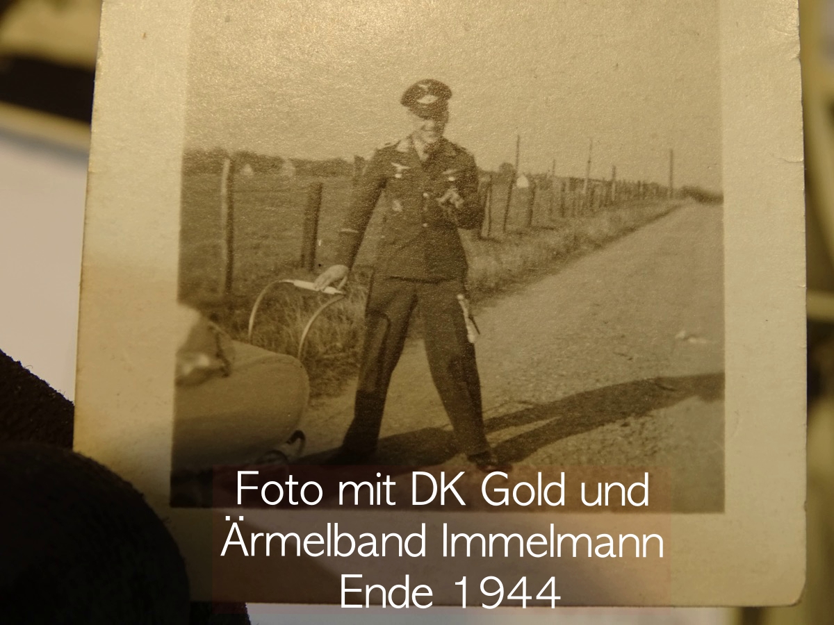 Fotonachlass mit Kopie der Urkunden, DK Gold Träger und Ehrenpokal Inhaber Jagdflieger d. Luftwaffe