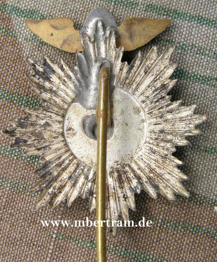 Preußischer Gardestern mit goldenem Eisenbahnersymbol