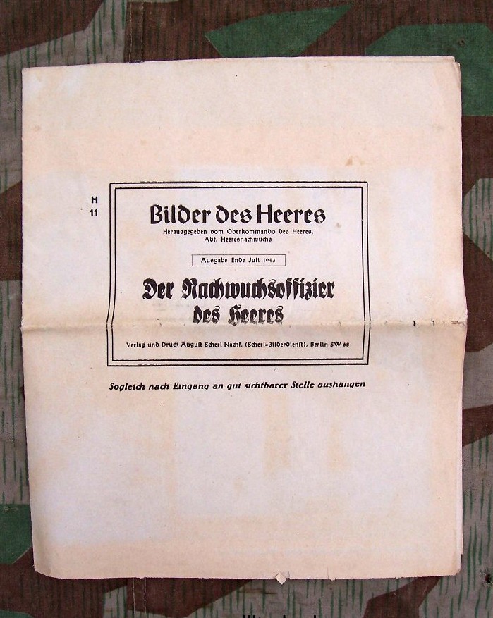 Wehrmacht Anwerbeplakat " Der Nachwuchsoffizier des Heeres"