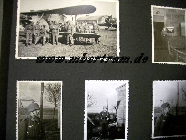 Dienstzeitalbum Luftwaffe, 109 Fotos, z.B.: Ju 52, Bord-MG 15