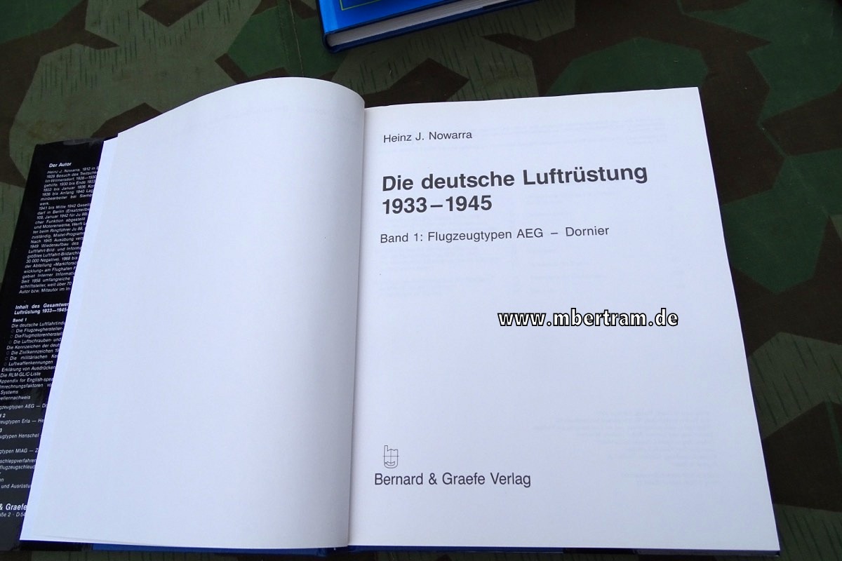 Nowarra, Heinz J.:Die deutsche Luftrüstung 1933 - 1945. 4 Bände, Flugzeugtypen von A-Z