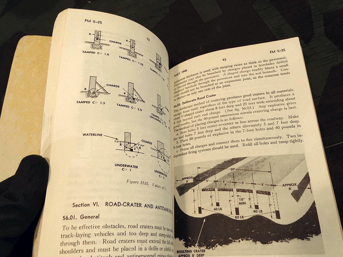 Department of the Army Field Manual FM 5-25, Explosives and Demolitions 1945