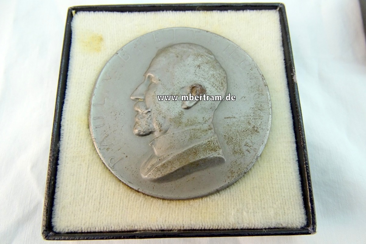 Christianenheim Köln, Eisenbahner Medaille - Paul von Breitenbach 1914, Schatulle