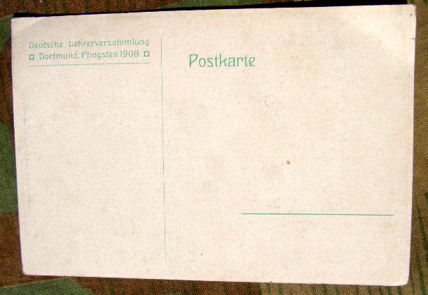 Postkarte: Deutsche Lehrerversammlung Dortmund 1908