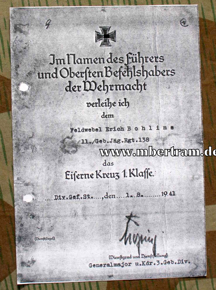 1957er Nachlass eines Deutsches Kreuz in Gold Trägers