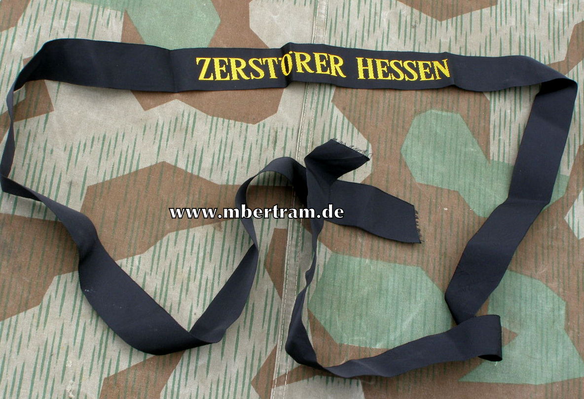 Bundesmarine Mützenband, "Zerstörer Hessen"