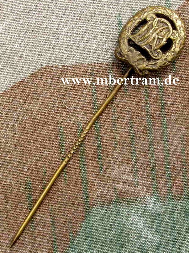 REICHSSPORTABZEICHEN DRL IN BRONCE, 16 MM MINIATUR