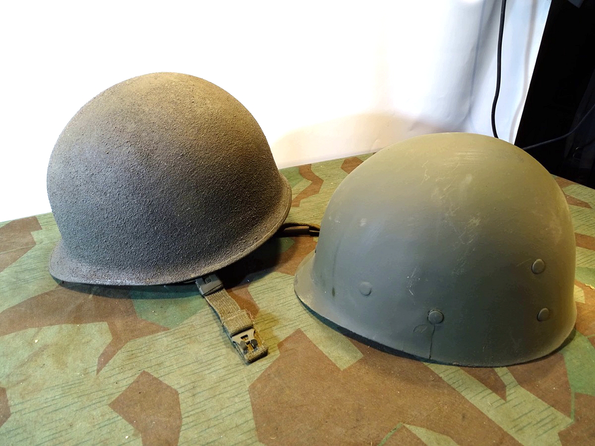 US Stahlhelm 2. Weltkrieg Modell  1944. "Old Ironsides" neu lackiert. 