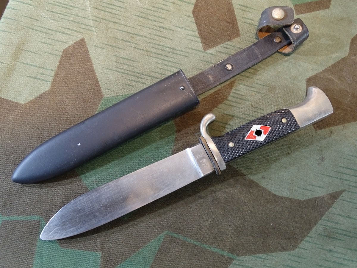 Replik : HJ Messer / HJ Dolch mit Griffemblem. Herstellermarke Othello- Anton Wingen Jr. Solingen 