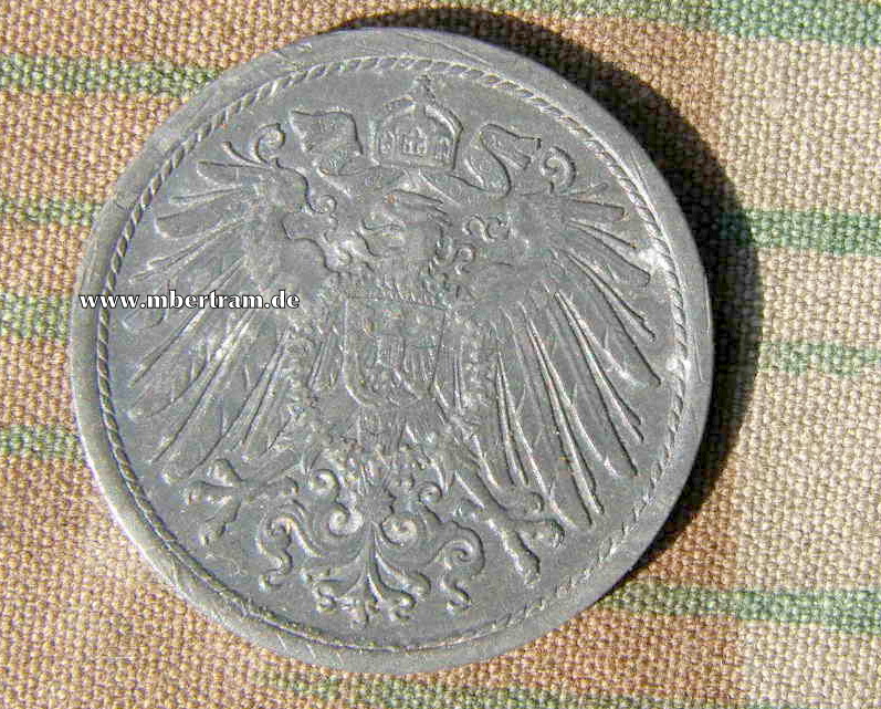 10 Pfennig Stück, kunstvolle Originalmünze nach 1919