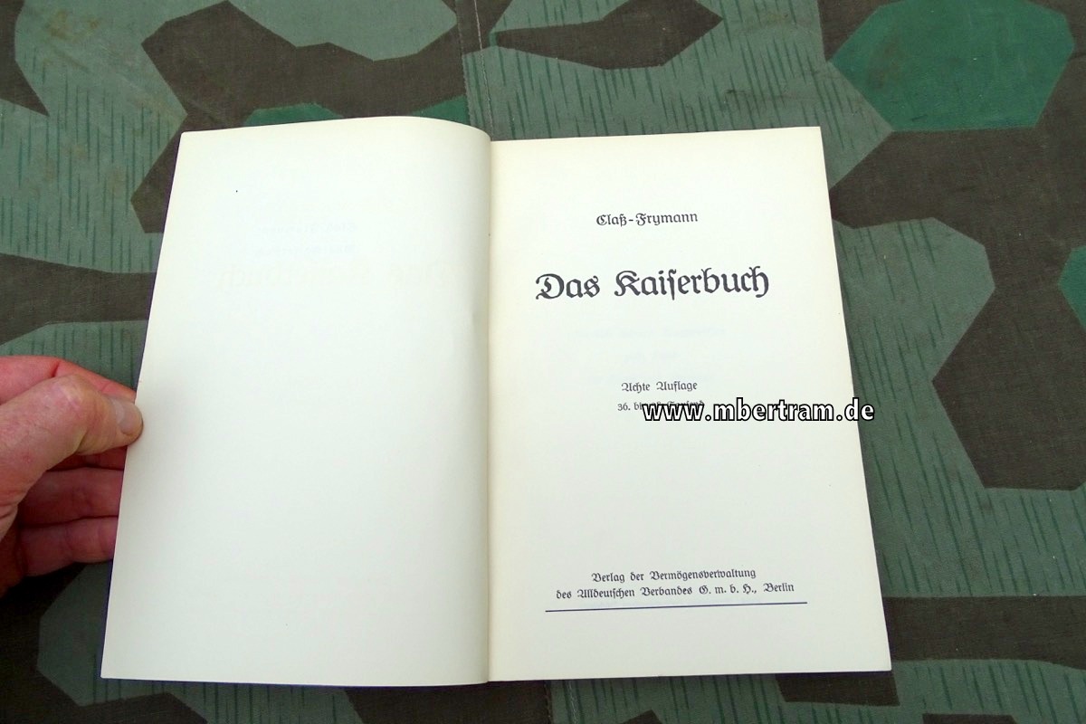 Claß-Frymann: Das Kaiserbuch - Taschenbuch,  1935