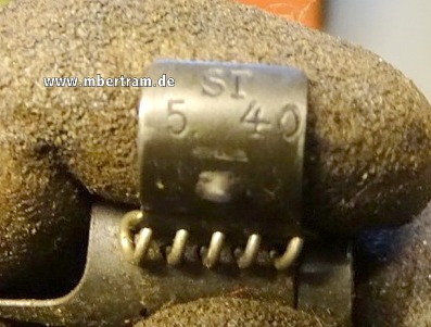 MG 34 Gurtkette 50 Patronen mit fest angebrachtem Einführstück. "ST ( Fa. Stocko Wpt. ) 5.1940 WaA"