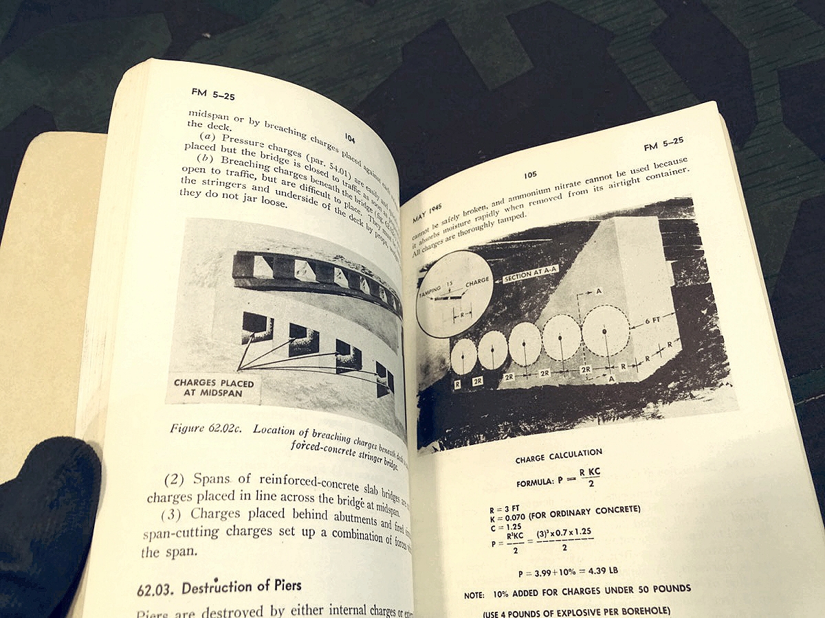 Department of the Army Field Manual FM 5-25, Explosives and Demolitions 1945