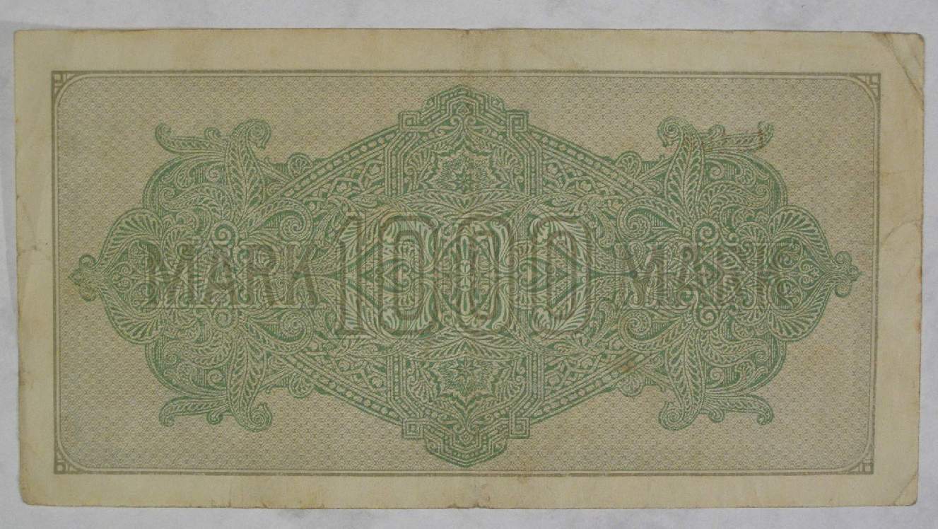 Reichsbanknote 1.000 Mark, original Geldschein 20er Jahre