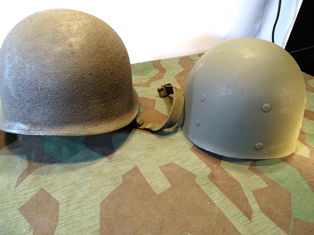 US Stahlhelm 2. Weltkrieg Modell  1944. "Old Ironsides" neu lackiert. 