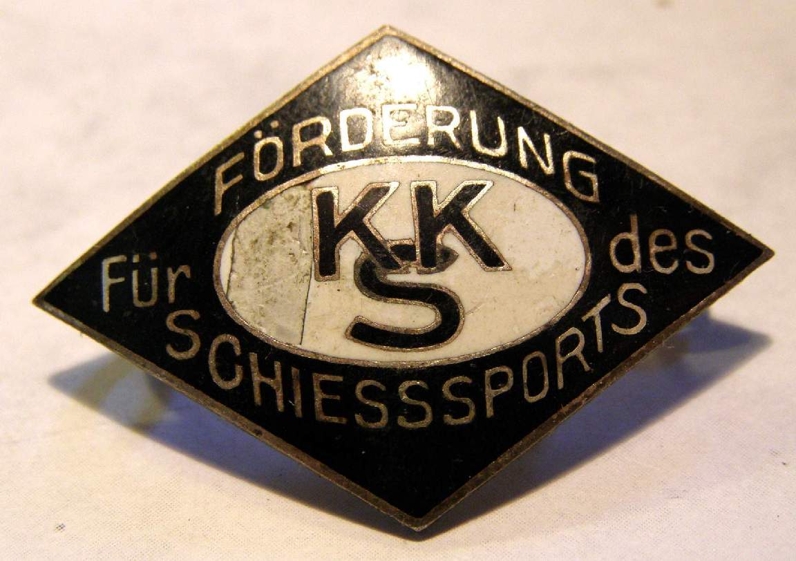 (KKS) Abzeichen für Förderung des Schiesssports 1. Form.
