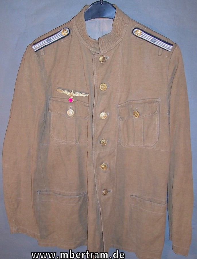 Kriegsmarine Tropenfeldbluse, Fähnrich zur See ( Maschinenpersonal )