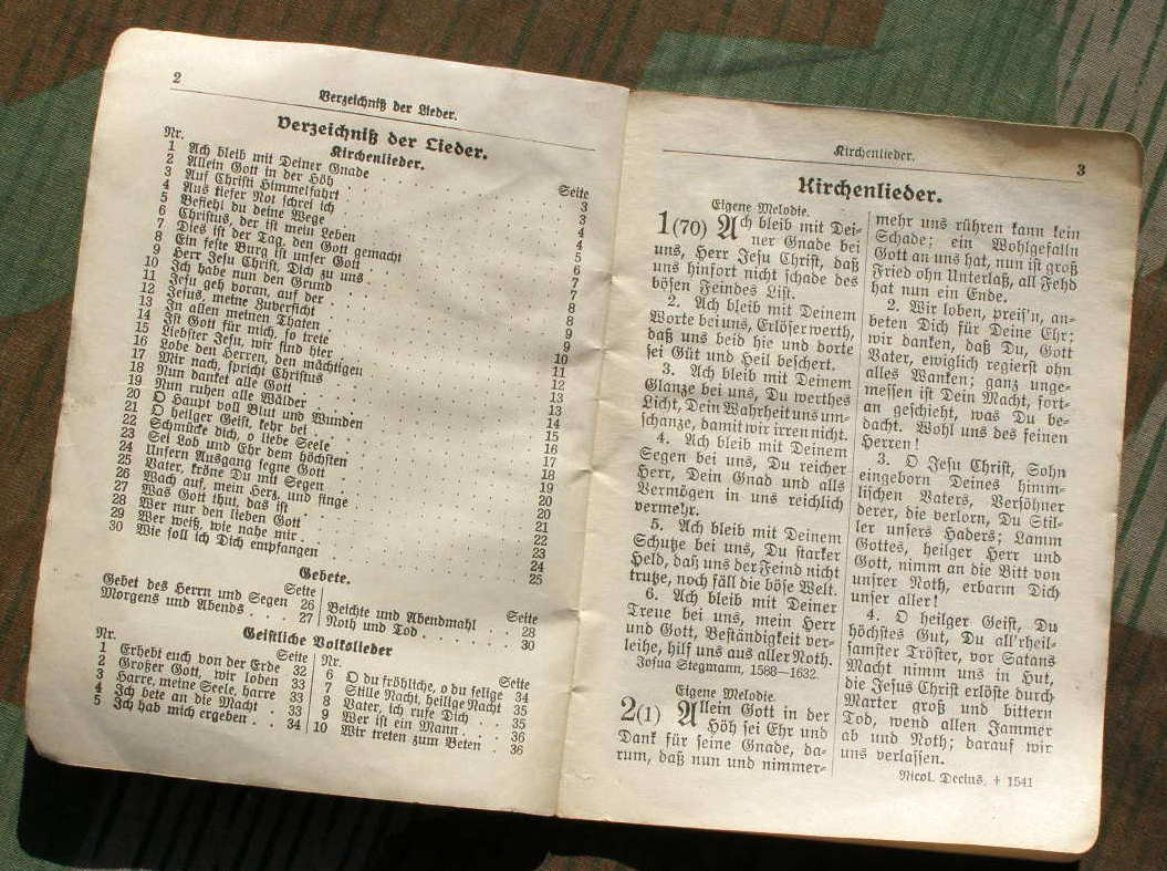 Evangelisches Feldgesangbuch, Mannschaften Heer von 1897