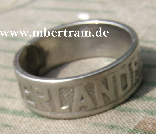 Patriotischer Fingerring, Aufschrift " Vaterlands Dank 1914"