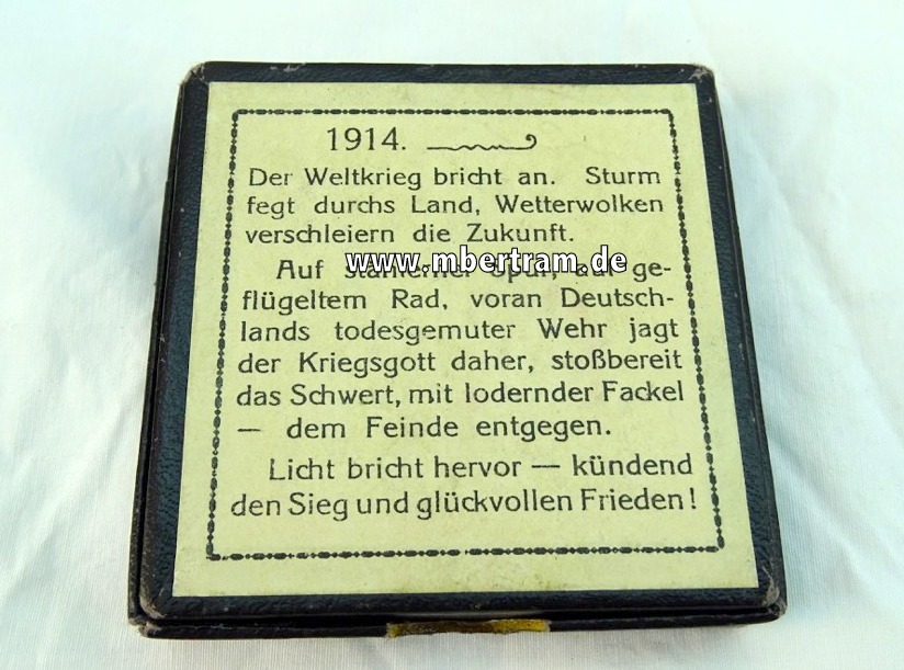 Christianenheim Köln, Eisenbahner Medaille - Paul von Breitenbach 1914, Schatulle