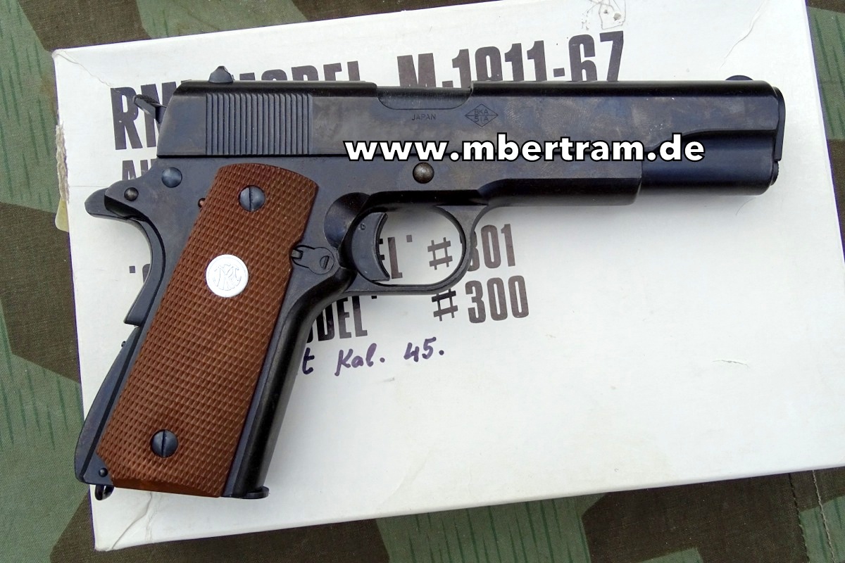 US Militär Colt Gouvernment M 1911, 1:1 Modellwaffe aus Metall, Hst.: RMI