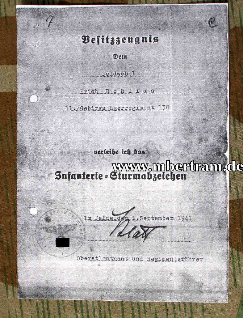 1957er Nachlass eines Deutsches Kreuz in Gold Trägers