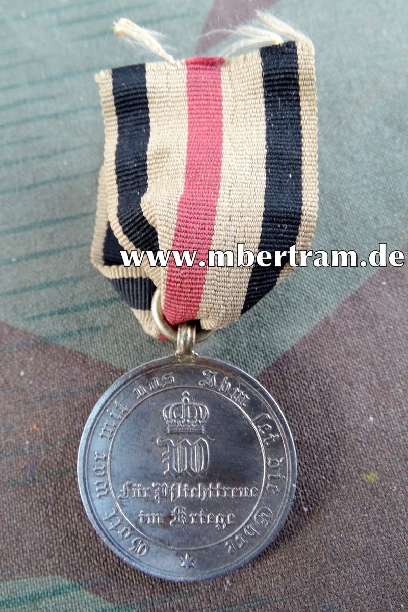 Preußen, Kriegsdenkmünze 1870/1871 Eisen, am Nichtkämpfer Band